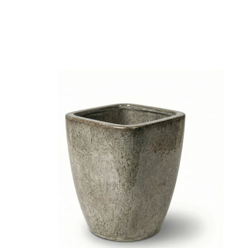 Pot VAUBAN 18x21cm blanc tigré