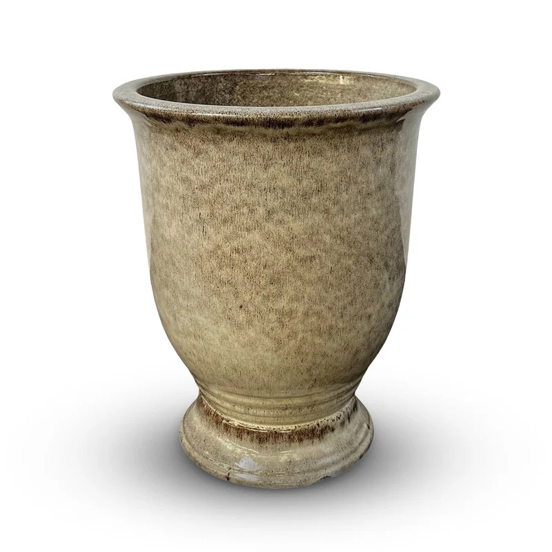 Pot ARTHUR 42x52cm blanc tigré