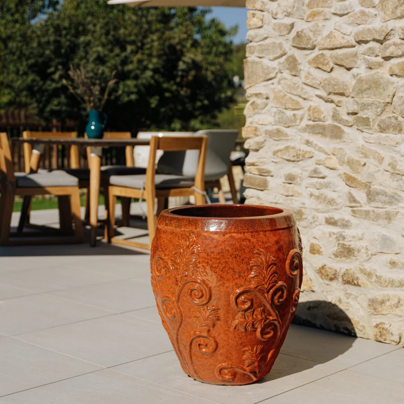 Pot GAIA 53x57cm rouille d'automne