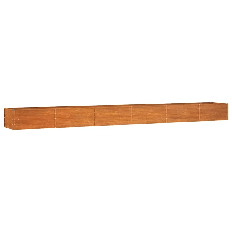 Arriate Oxidado De Acero Corten 600x80x45 Cm