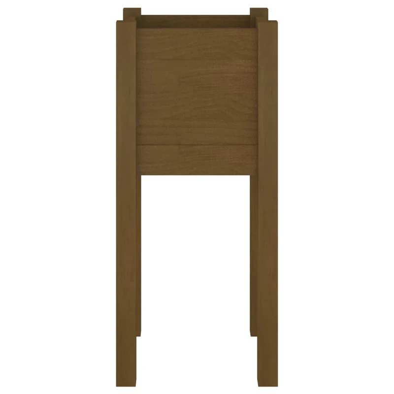 Jardineras 2 Uds Madera Maciza De Pino Marrón Miel 31x31x70 Cm