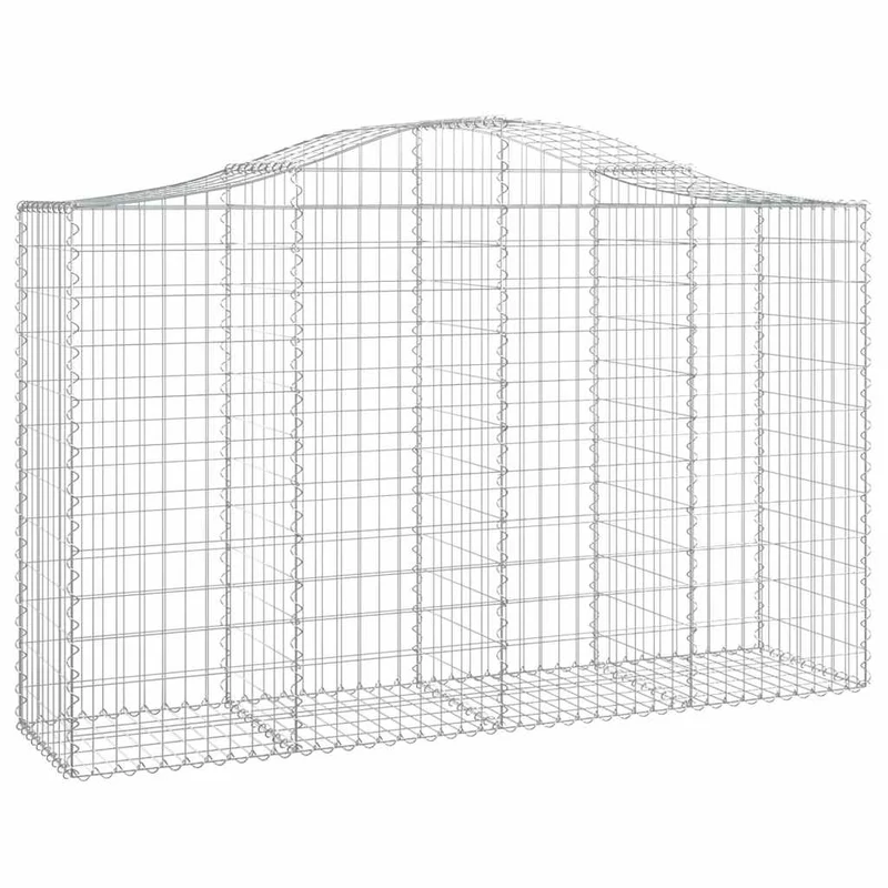 Cestas Gaviones 10 Uds Forma De Arco Hierro 200x50x120/140 Cm