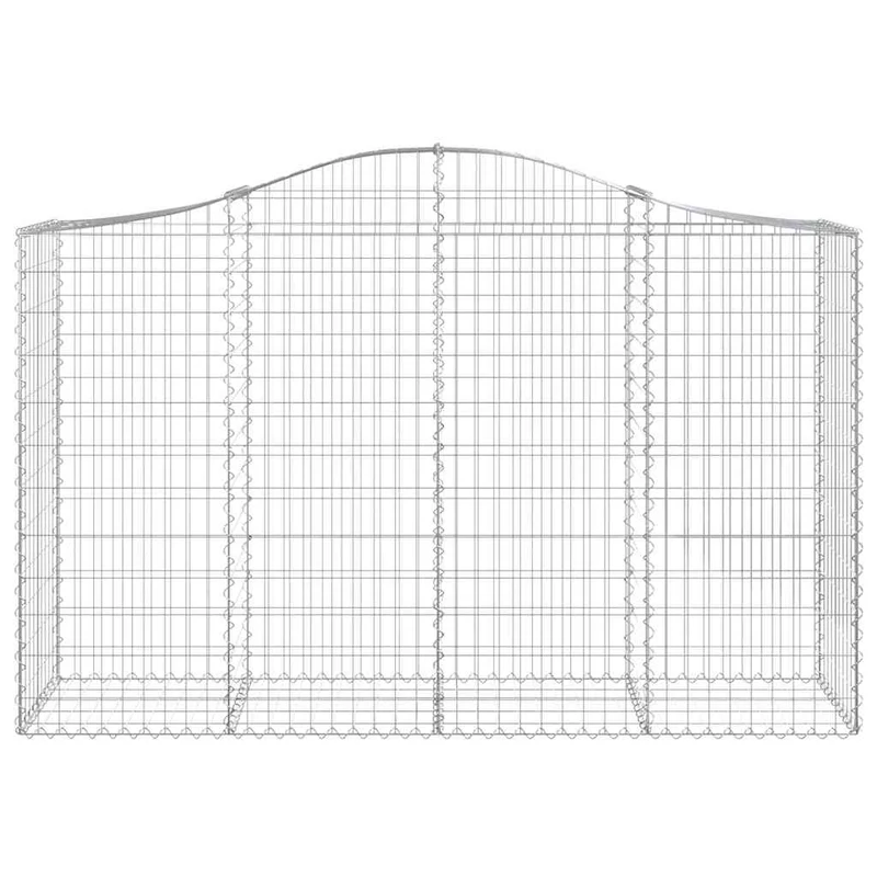 Cestas Gaviones 10 Uds Forma De Arco Hierro 200x50x120/140 Cm