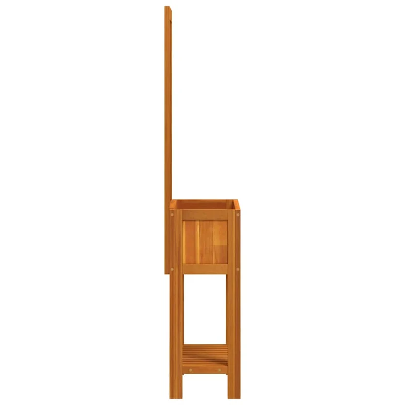 Jardinera Con Enrejado Y Estante Acacia Maciza 55x29,5x152 Cm