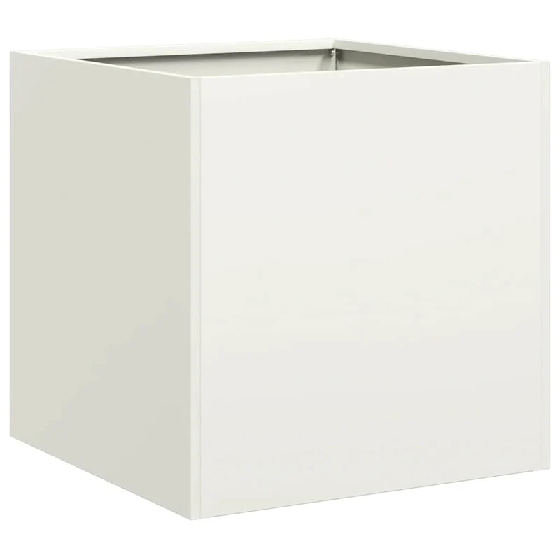 Jardinera De Acero Laminado En Frío Blanco 40x40x40 Cm