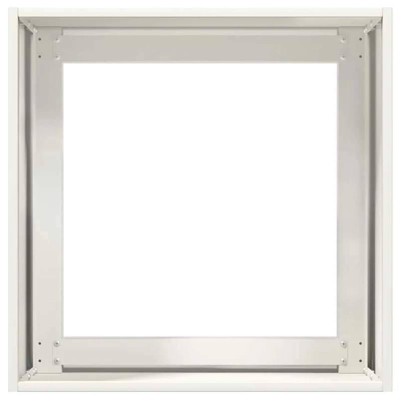 Jardinera De Acero Laminado En Frío Blanco 40x40x40 Cm