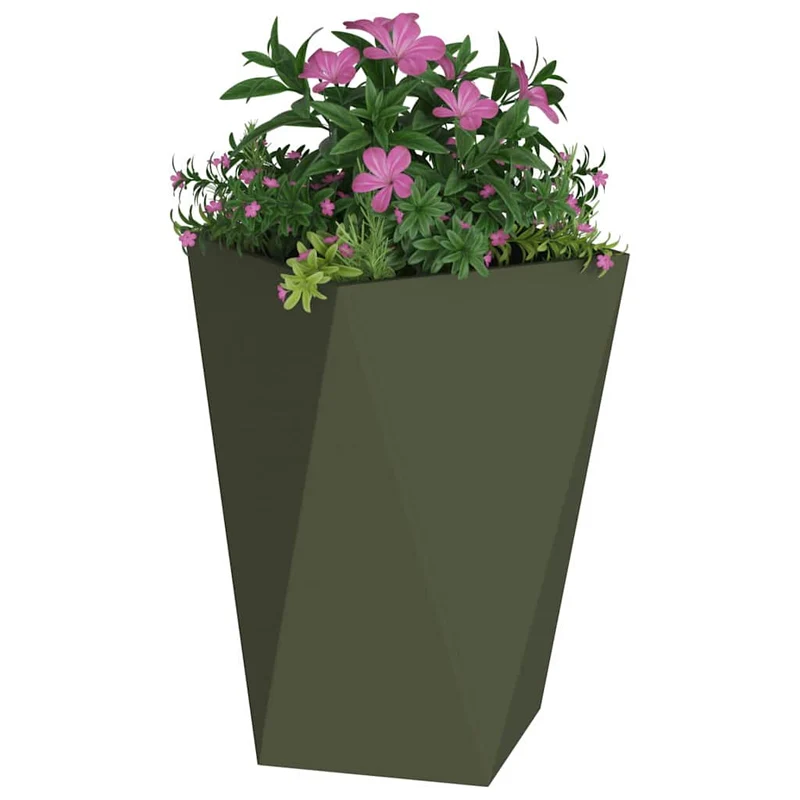 Jardinera Verde Oliva 50 X 50 X 75 Cm Acero