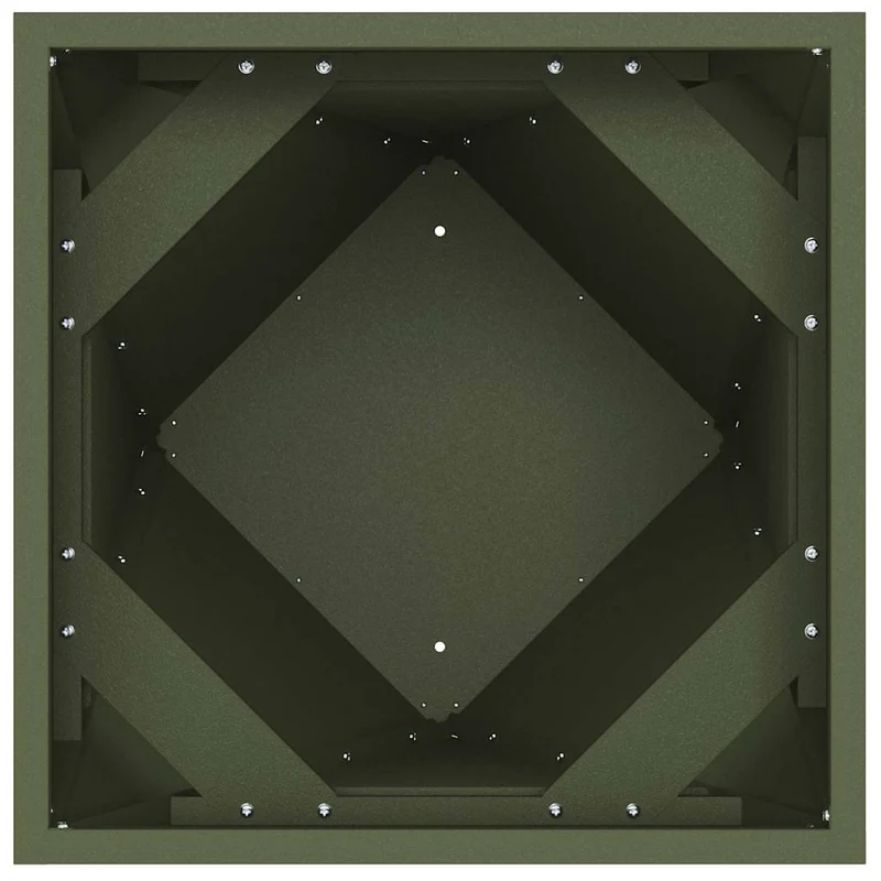 Jardinera Verde Oliva 50 X 50 X 75 Cm Acero