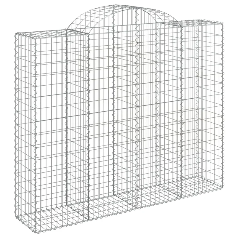 Cestas Gaviones 10 Uds Forma De Arco Hierro 200x50x160/180 Cm