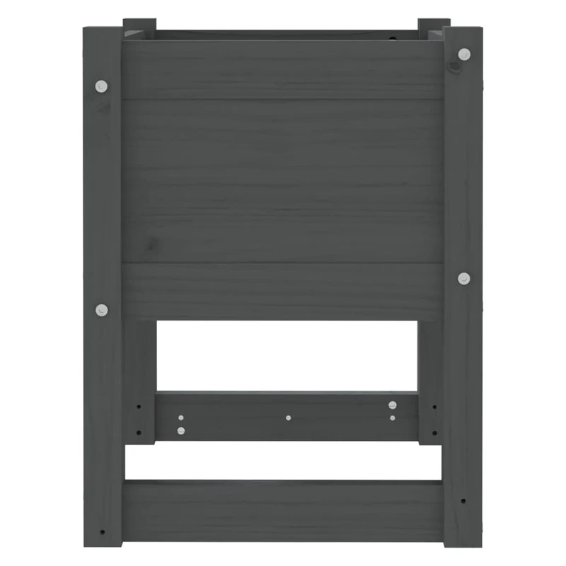 Jardinera De Madera Maciza De Pino Gris 40x40x52,5 Cm