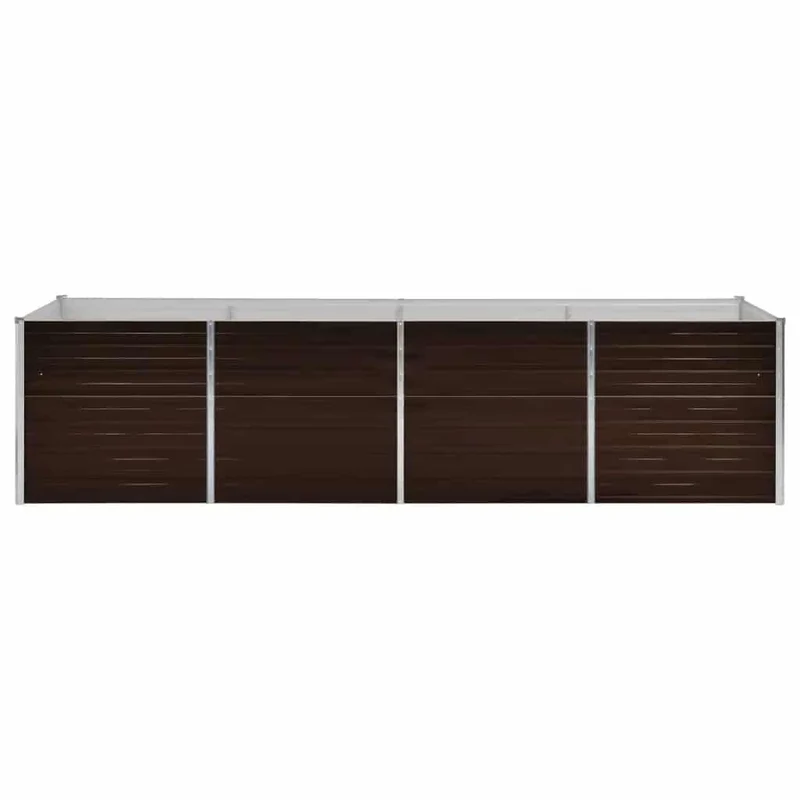 Arriate De Acero Galvanizado Marrón 320x80x77 Cm