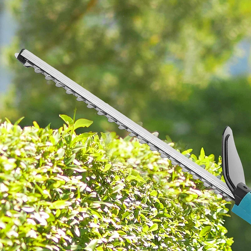 Outsunny Cortasetos Eléctrico Con 2 Baterías De 4000mah Y Cuchilla De 51 Cm Azul