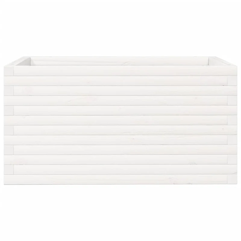 Jardinera De Madera Maciza De Pino Blanco 90x60x45,5 Cm