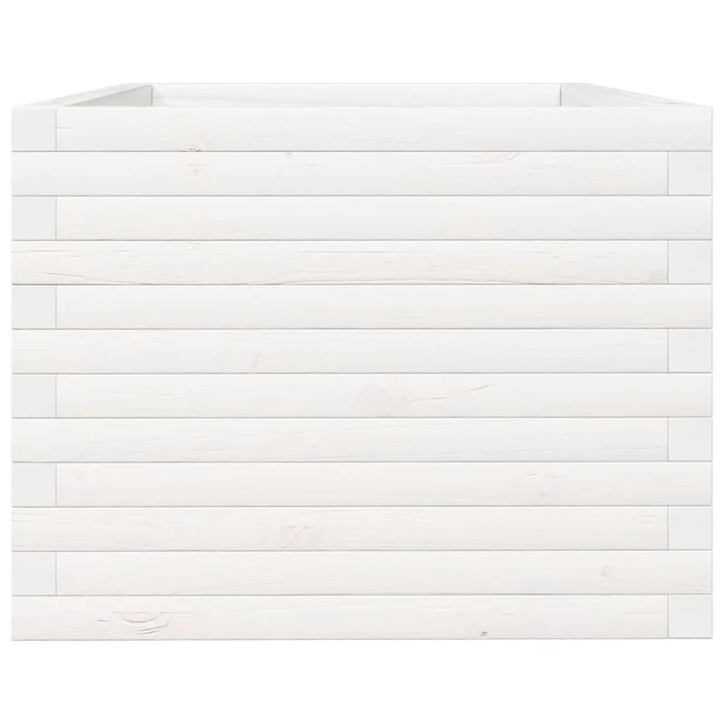Jardinera De Madera Maciza De Pino Blanco 90x60x45,5 Cm