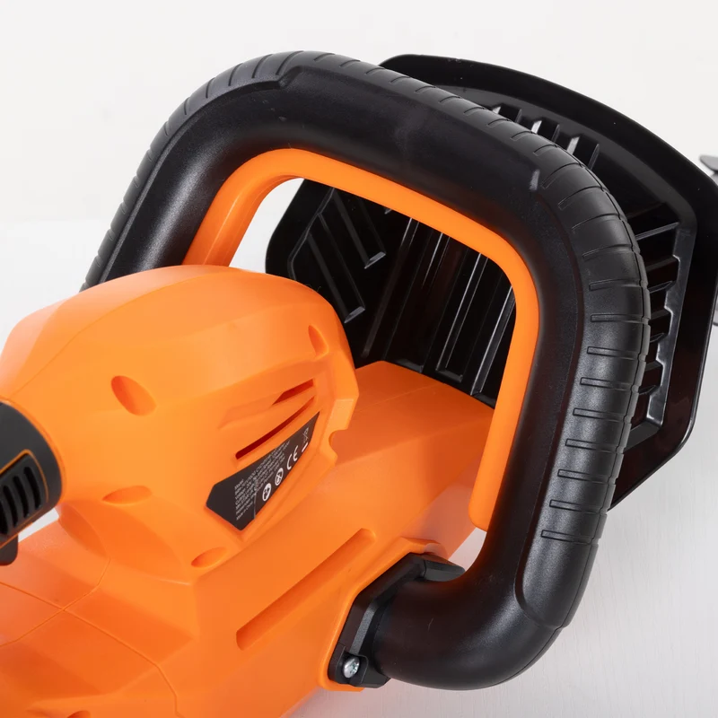 Outsunny Cortasetos Eléctrico Con Batería De 2000mah Y Cuchilla De 51 Cm Naranja