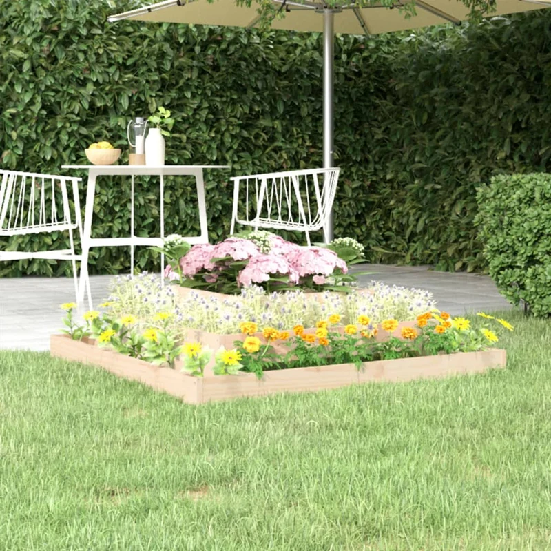 Jardinera De Madera Maciza De Pino 110x110x27 Cm