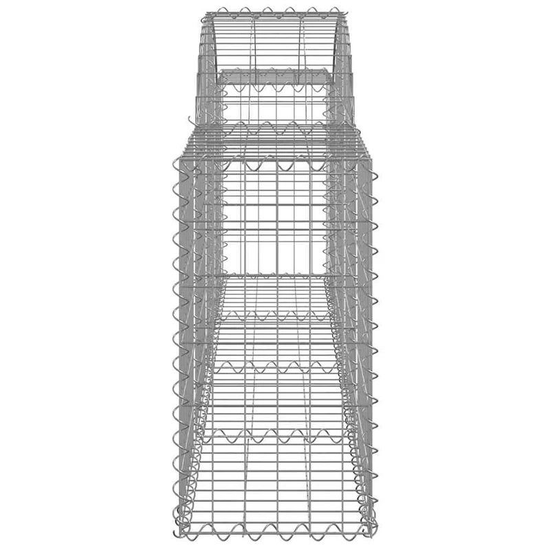 Cestas De Gaviones 7 Uds Forma De Arco Hierro 200x30x60/80 Cm