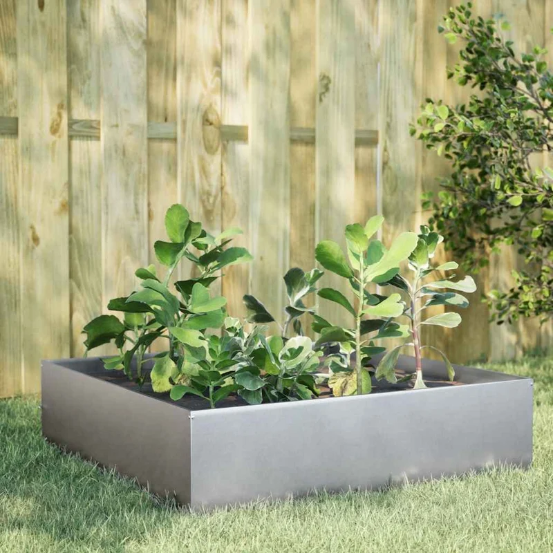 Jardinera De Acero Galvanizado 100x100x25 Cm