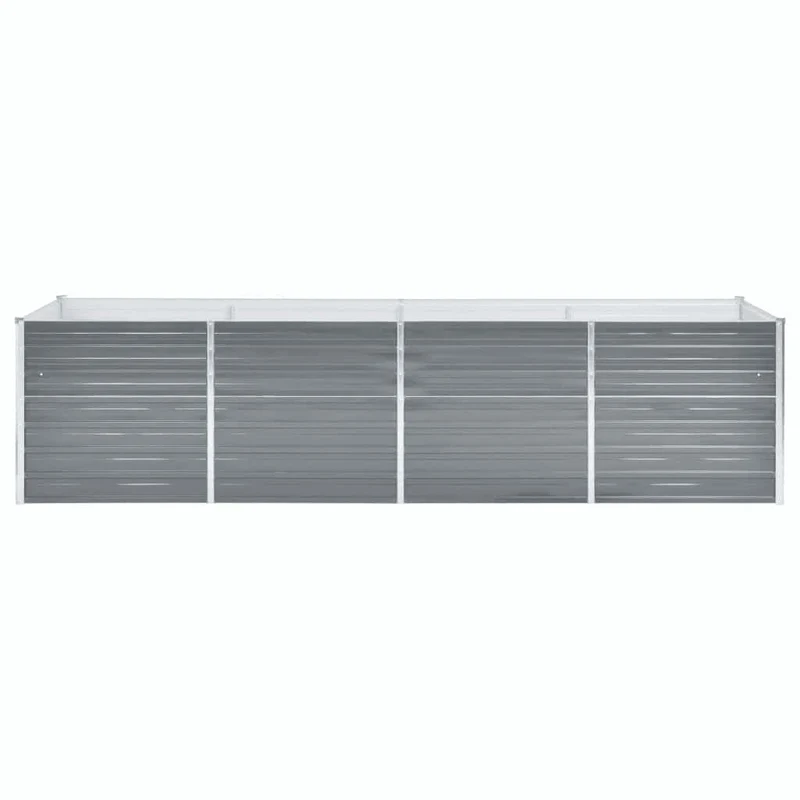 Arriate De Jardín De Acero Galvanizado Gris 320x80x77 Cm