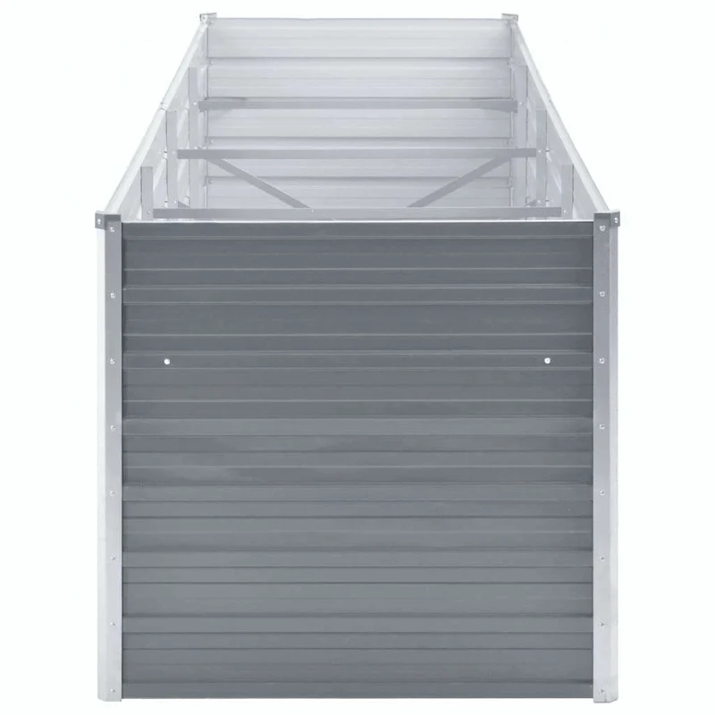 Arriate De Jardín De Acero Galvanizado Gris 320x80x77 Cm