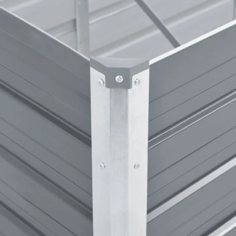 Arriate De Jardín De Acero Galvanizado Gris 320x80x77 Cm