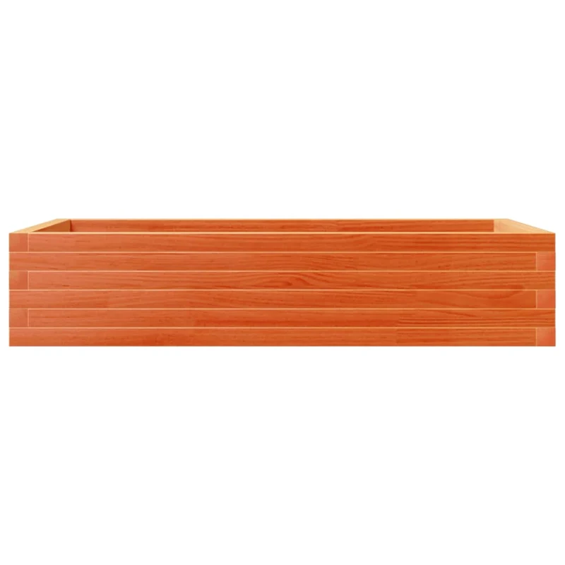 Jardinera Madera Maciza De Pino Marrón Cera 110x60x23 Cm