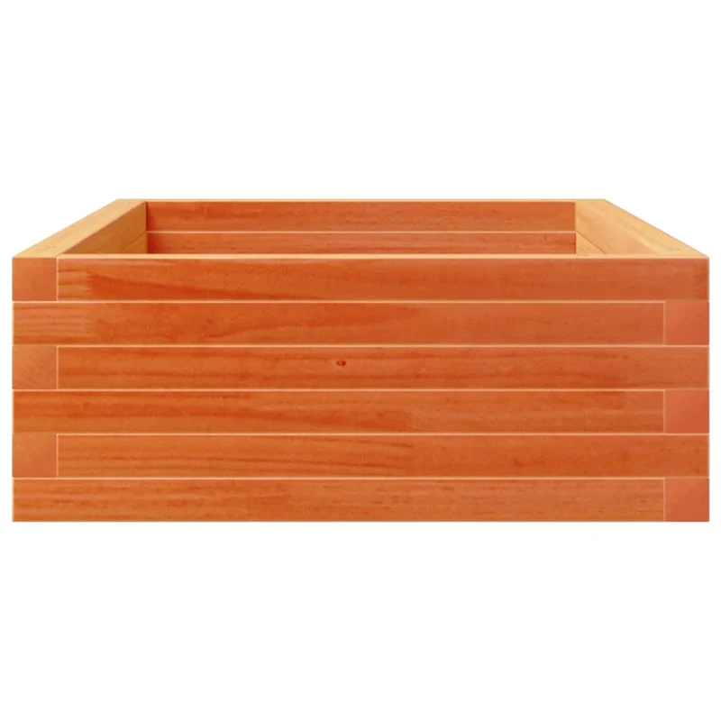 Jardinera Madera Maciza De Pino Marrón Cera 110x60x23 Cm