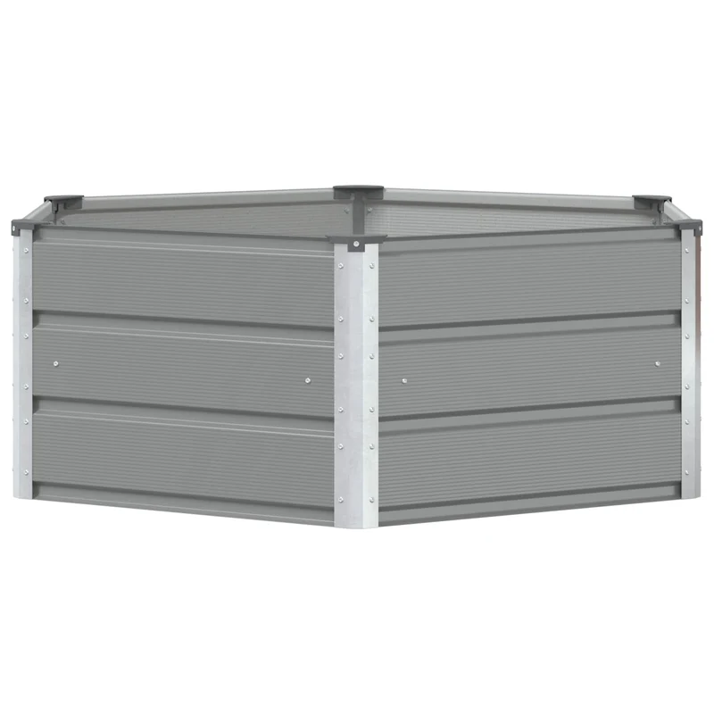 Jardinera Gris Claro 129 X 129 X 45 Cm Acero