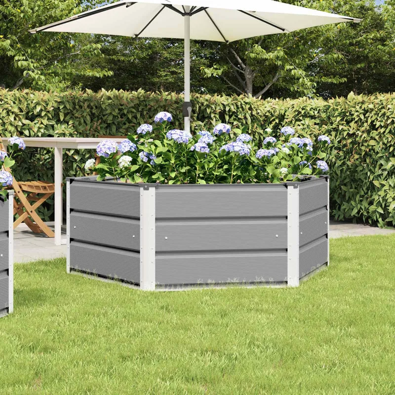 Jardinera Gris Claro 129 X 129 X 45 Cm Acero