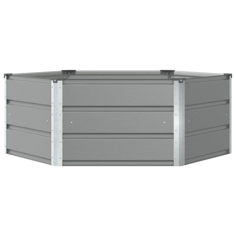 Jardinera Gris Claro 129 X 129 X 45 Cm Acero