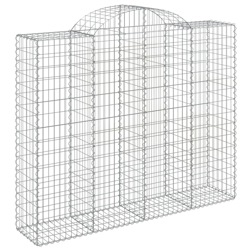 Cestas De Gaviones 4 Uds Forma De Arco Hierro 200x50x160/180 Cm