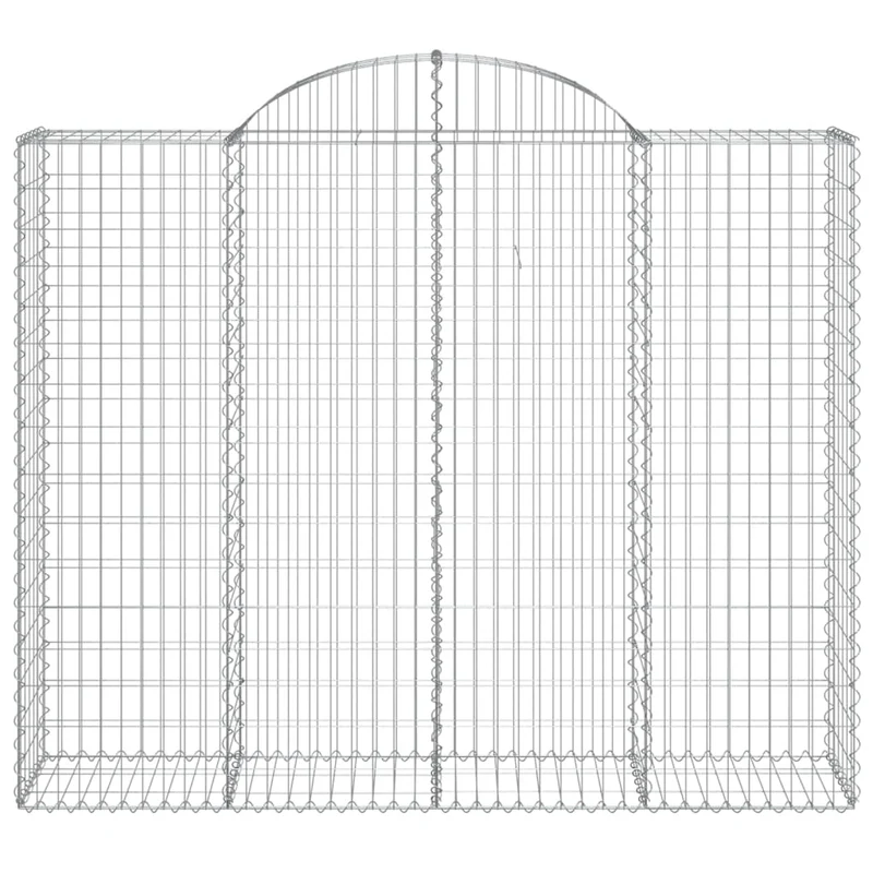 Cestas De Gaviones 4 Uds Forma De Arco Hierro 200x50x160/180 Cm
