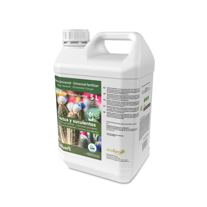 Abono Cactus Líquido Ecológico Cultivers 1 L