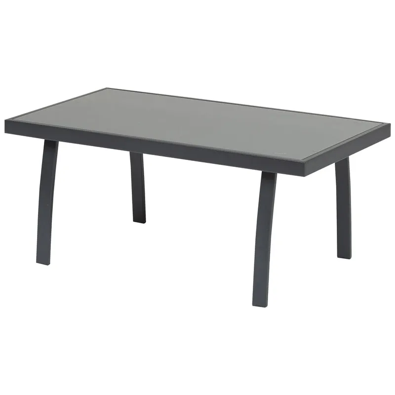 Conjunto Set Muebles de Jardín para Interiores y Exteriores 4 Piezas Incluye Una Mesa 84x44x36cm Dos Sillones 67x60x76 cm y Una Sofá 67x110x76 cm Estilo Elegante Negro
