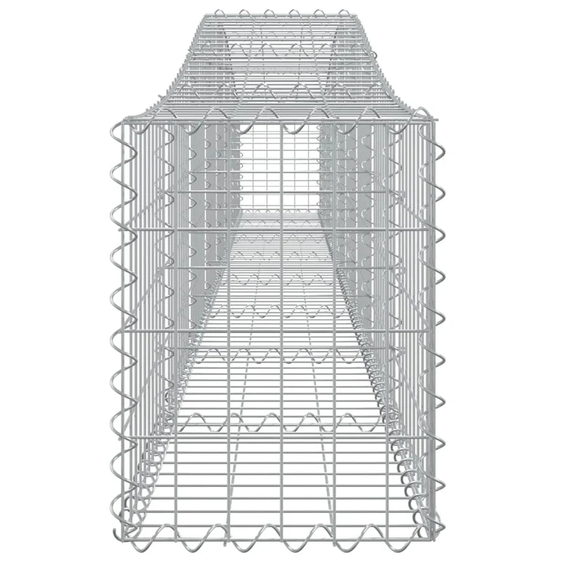 Cestas De Gaviones 7 Uds Forma De Arco Hierro 400x30x40/60 Cm