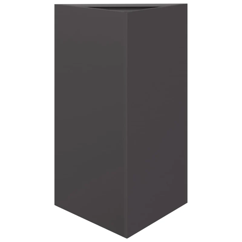 Jardinera Triangular Acero Negro 50x43x75 Cm