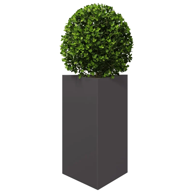 Jardinera Triangular Acero Negro 50x43x75 Cm