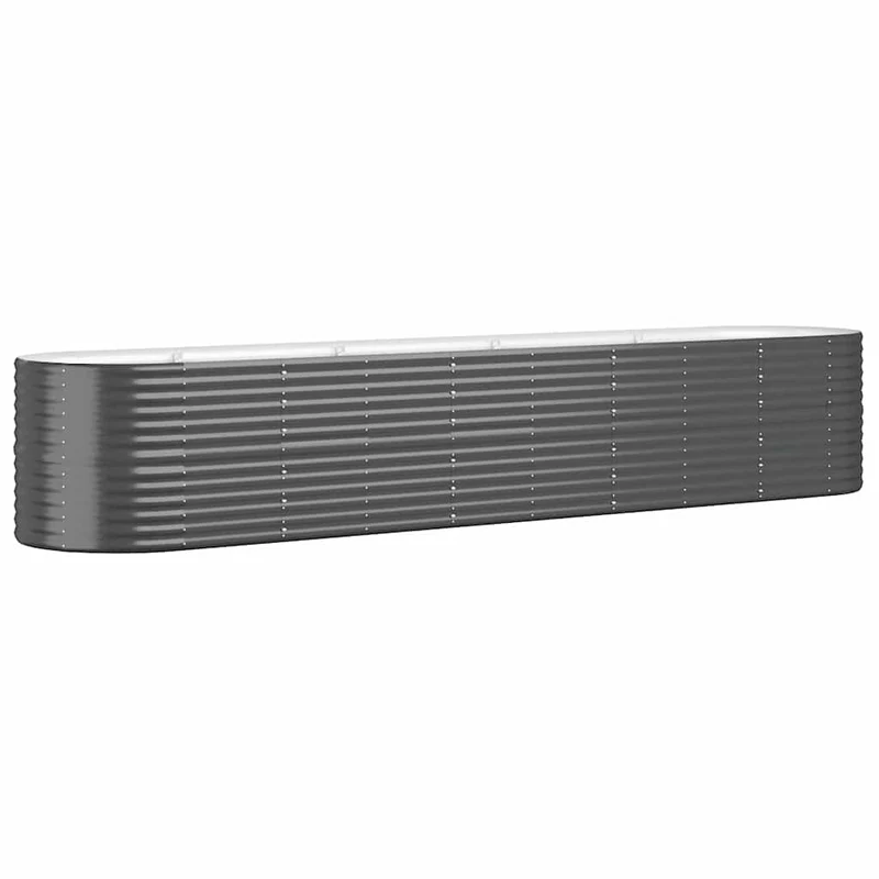 Jardinera Arriate Acero Galvanizado Antracita 368x80x68 Cm