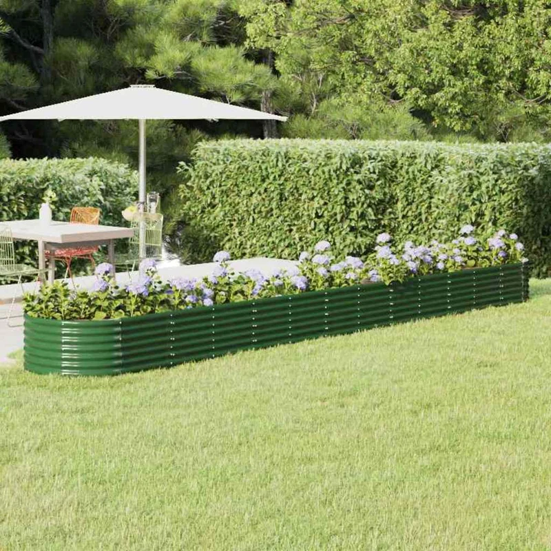 Jardinera Arriate Acero Galvanizado Verde 512x80x36 Cm
