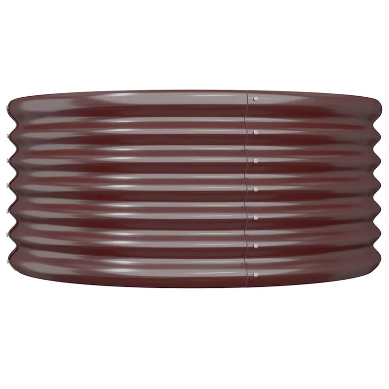 Jardinera De Acero Galvanizado Marrón 80x80x36 Cm