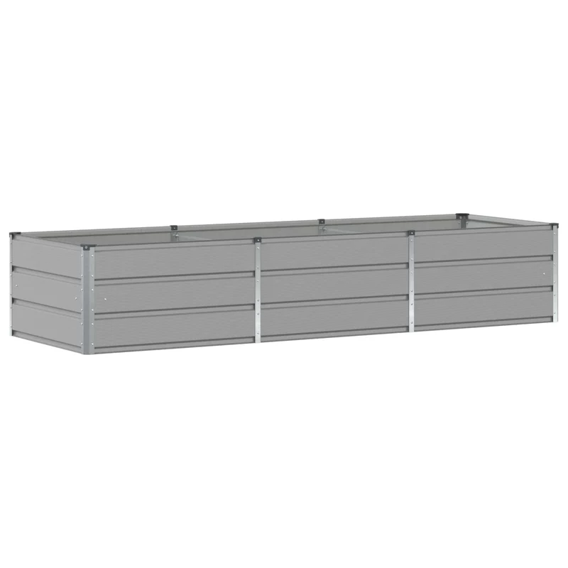 Jardinera Gris Claro 240 X 80 X 45 Cm Acero