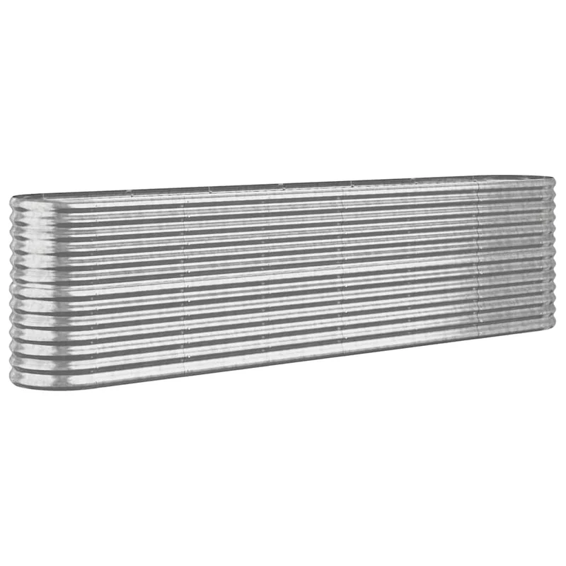 Jardinera Arriate Acero Galvanizado Plata 260x40x68 Cm