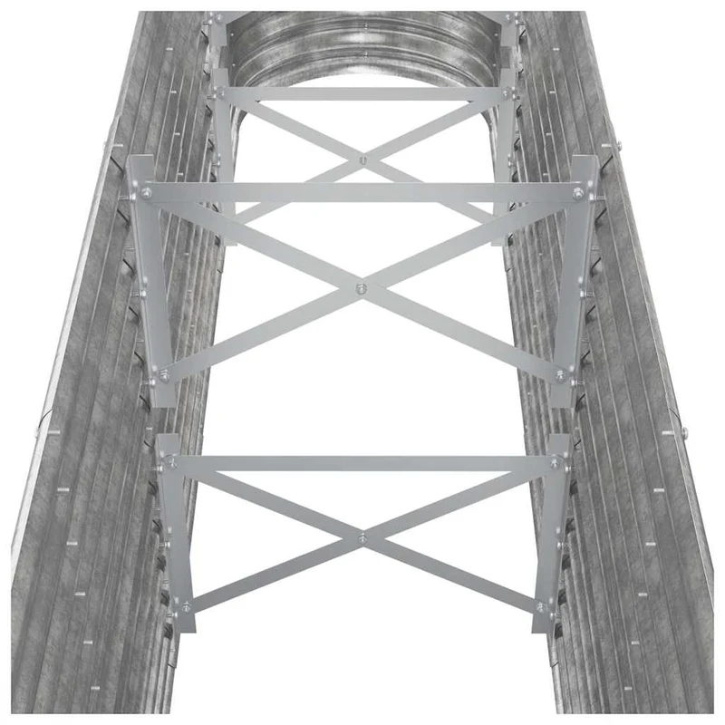 Jardinera Arriate Acero Galvanizado Plata 260x40x68 Cm