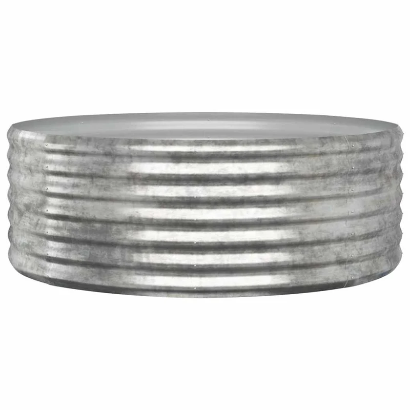 Jardinera Arriate Acero Galvanizado Gris 100x100x36 Cm