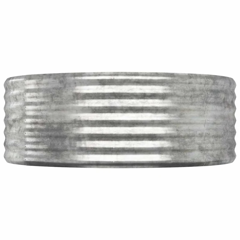 Jardinera Arriate Acero Galvanizado Gris 100x100x36 Cm