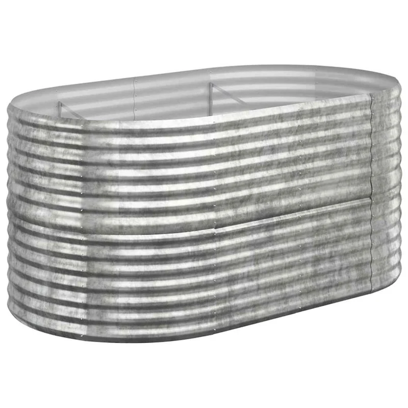 Jardinera Arriate Acero Galvanizado Plata 152x80x68 Cm