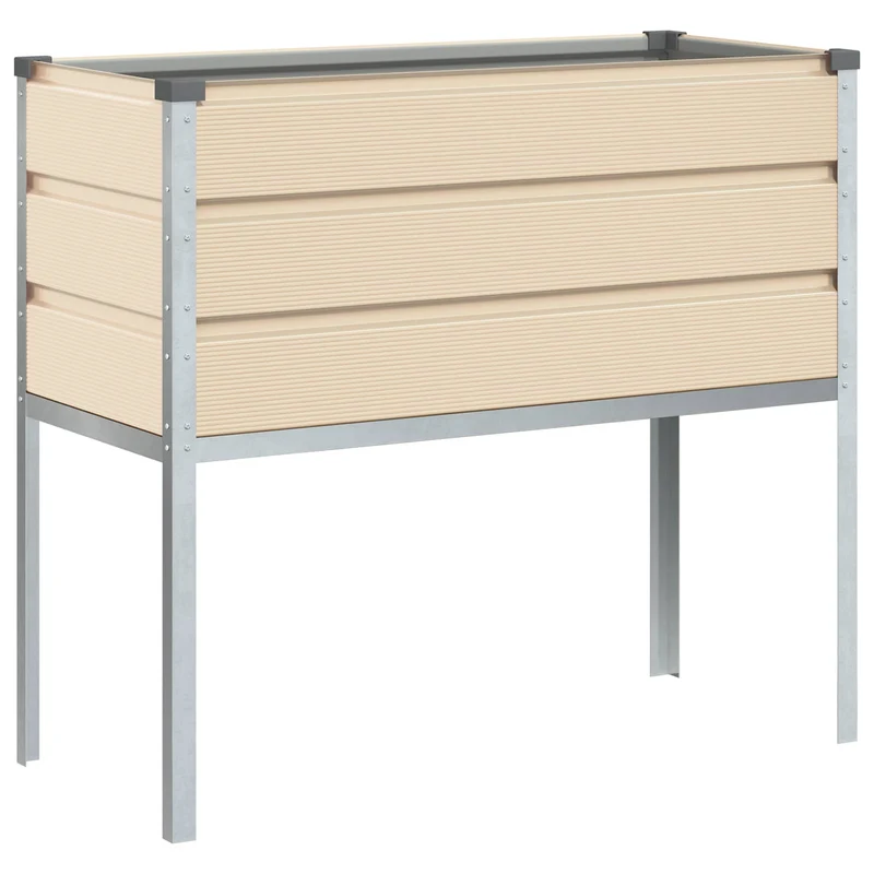Jardinera Marfil 100 X 45 X 90 Cm Acero Galvanizado
