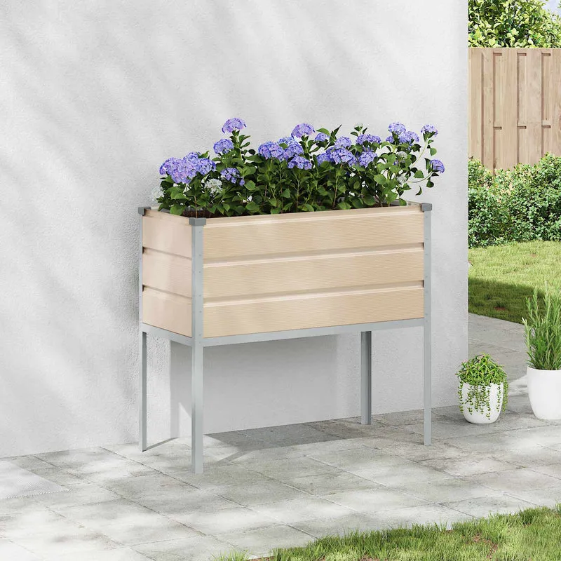 Jardinera Marfil 100 X 45 X 90 Cm Acero Galvanizado