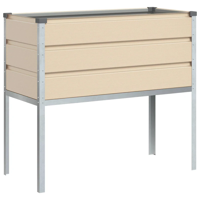 Jardinera Marfil 100 X 45 X 90 Cm Acero Galvanizado