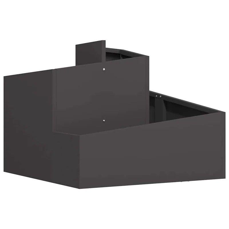 Macetero De Jardín Negro 60 X 60 X 50 Cm Acero Laminado En Frío